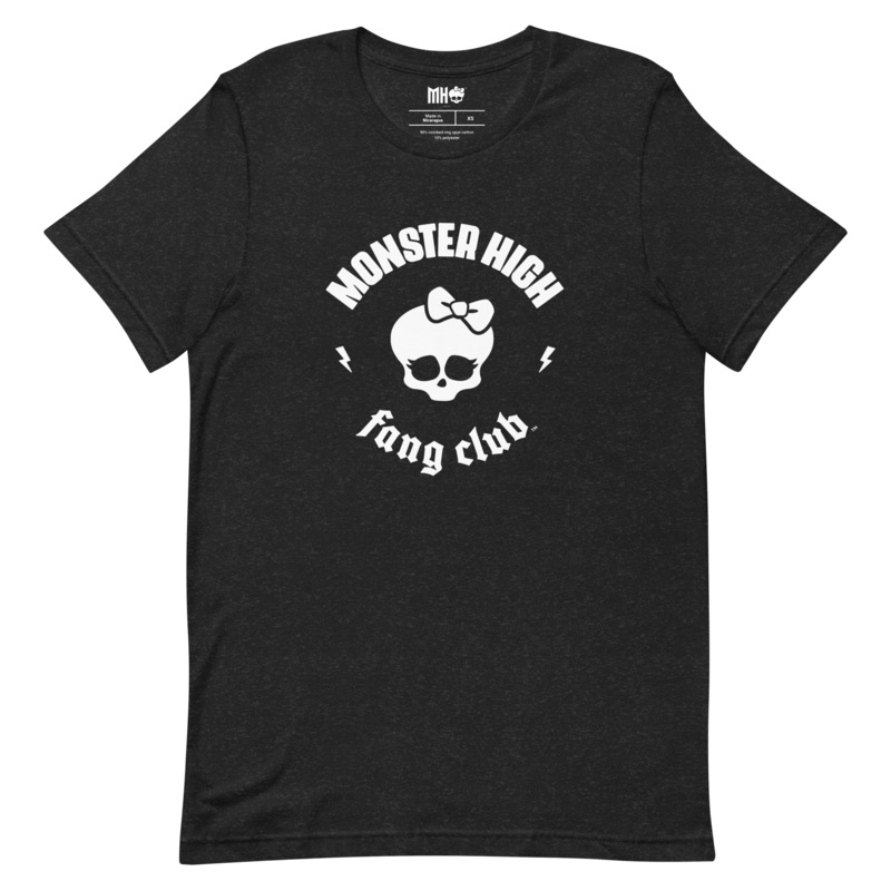 Monster High Fang Club Short Sleeve T-Shirt in Black Heather