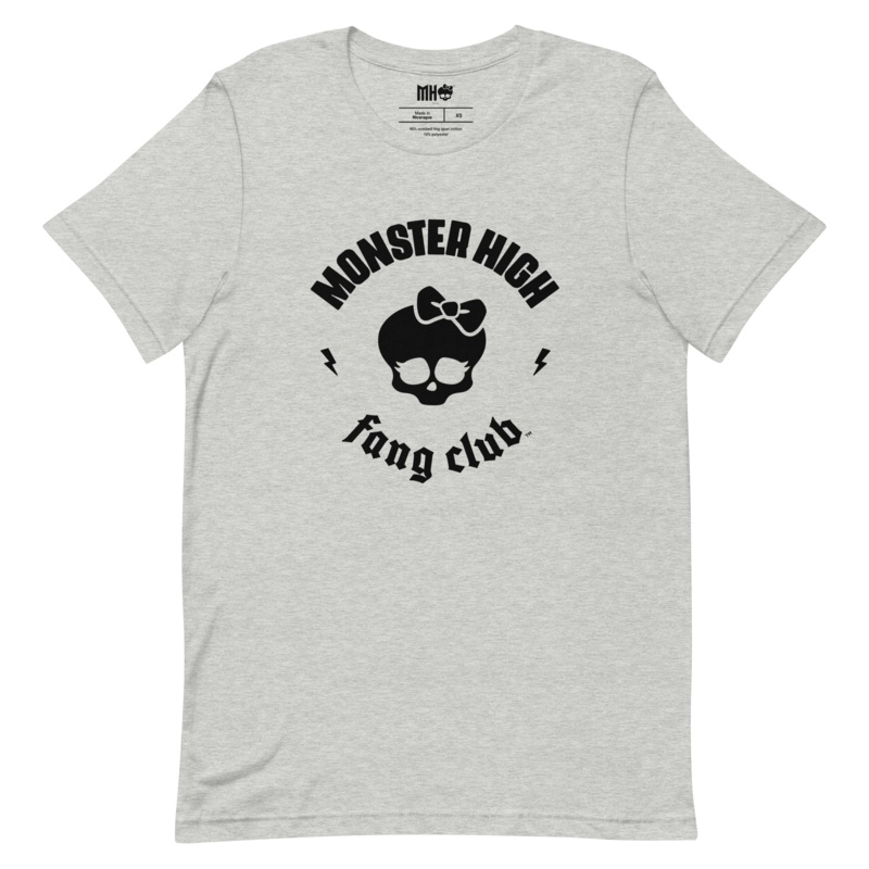 Monster High Fang Club Short Sleeve T-Shirt in Heather Grey