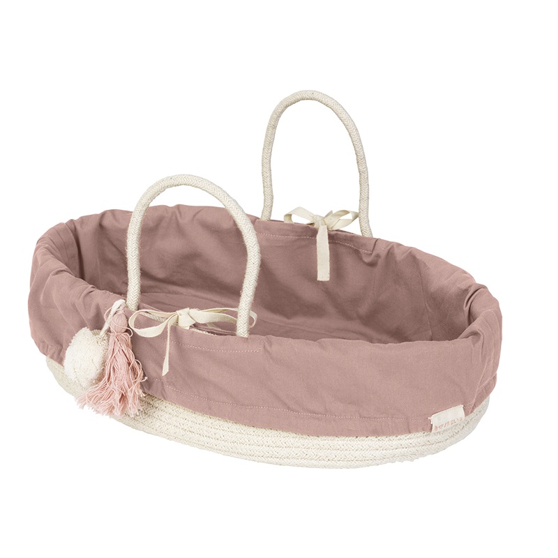 Organic Doll Basket with Cover | Mauve