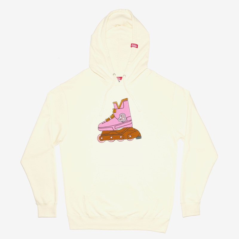Barbie The Movie Rollerblade Chenille Patch Pullover Hoodie