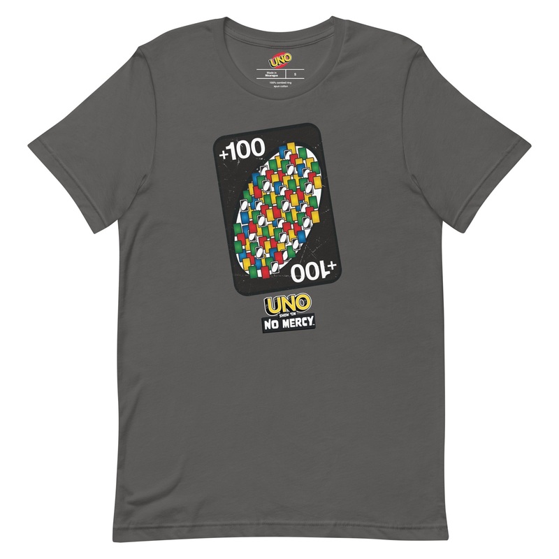UNO +100 Card Grey T-Shirt