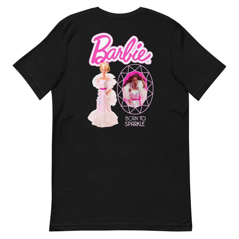 Barbie 1980’s Crystal Born to Sparkle Black T-Shirt