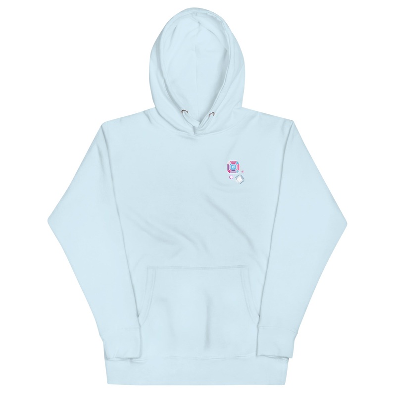 Barbie 1980’s Crystal Born to Sparkle Blue Hoodie