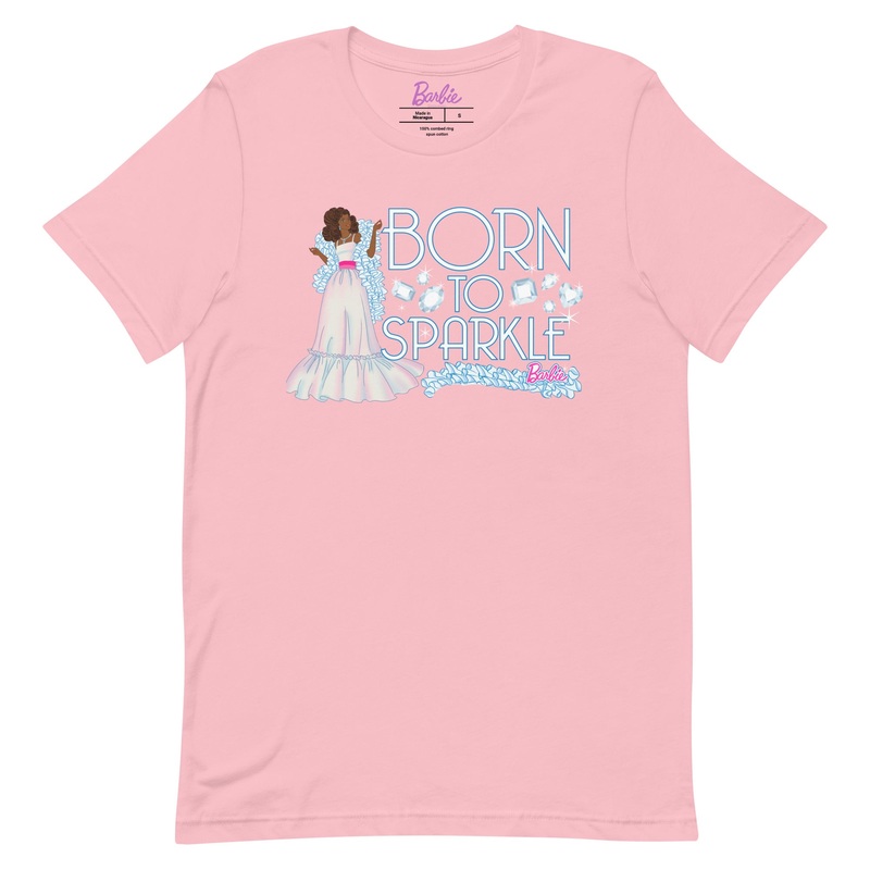Barbie 1980’s Crystal Born to Sparkle Pink T-Shirt