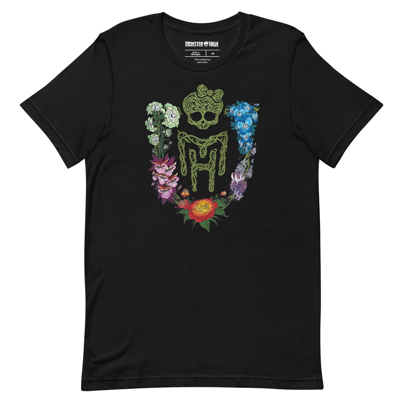 Monster High Pride Floral Black T-Shirt (Jeremy Holder)