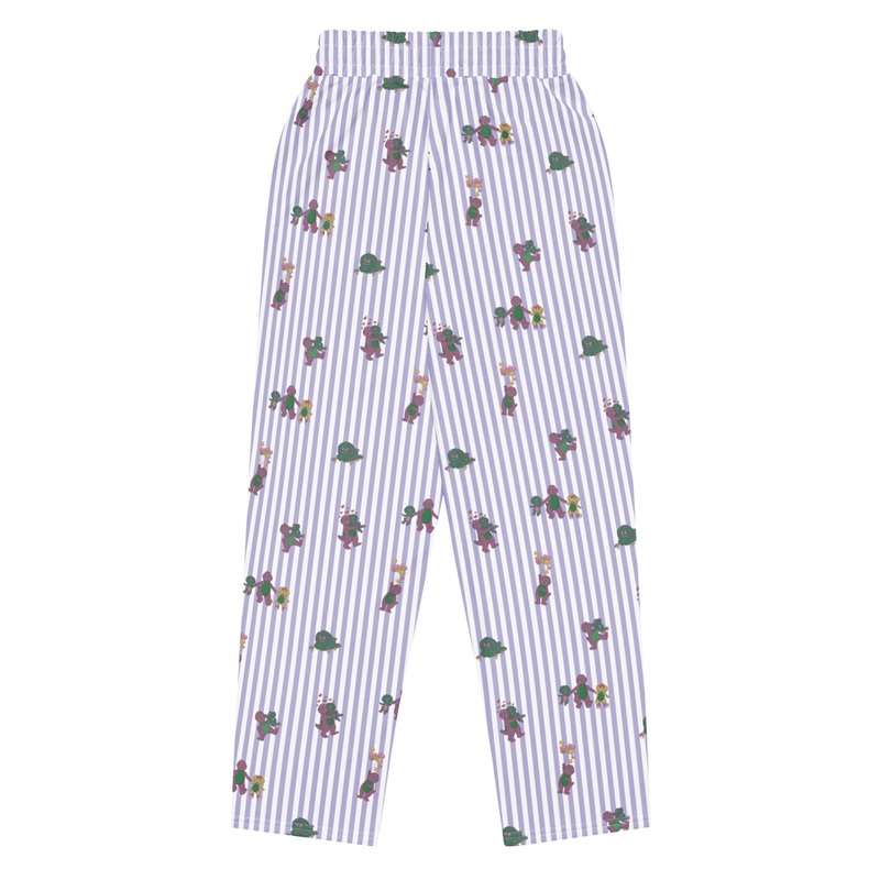 Barney Dinosaurs Wide Leg Striped Pants