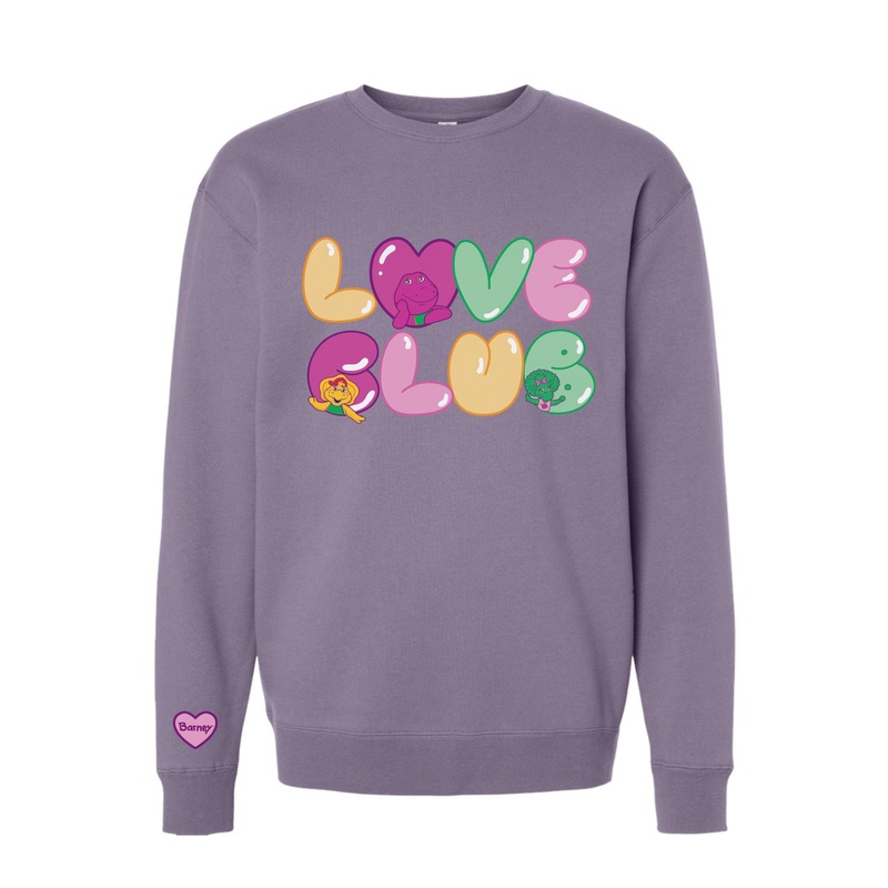 Barney Embroidered Love Club Sweatshirt