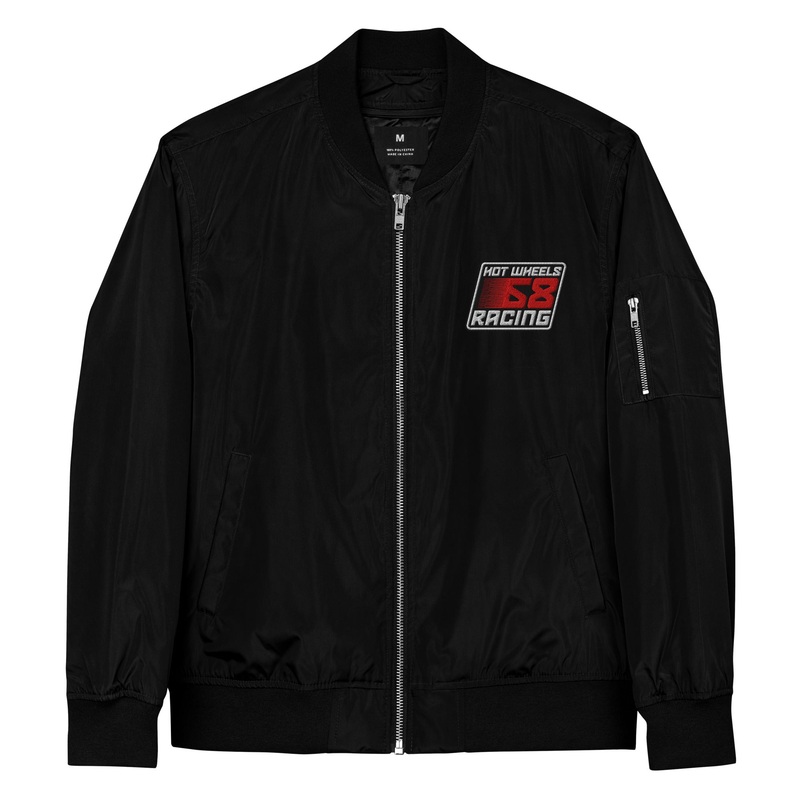 Hot Wheels Racing Embroidered Black Bomber Jacket