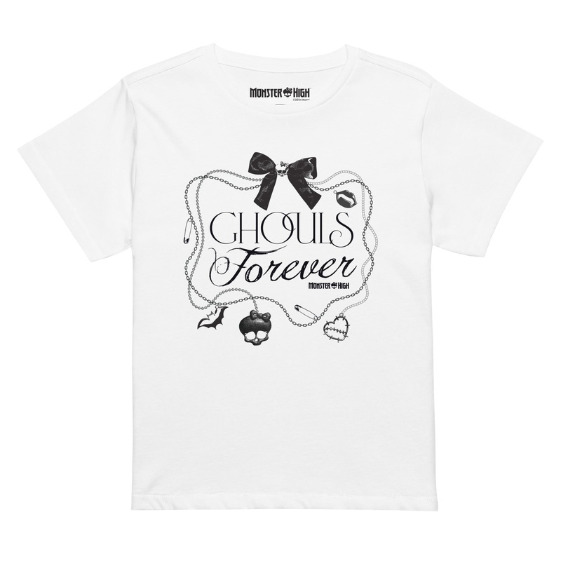 Monster High Ghouls Forever White Cropped T-Shirt