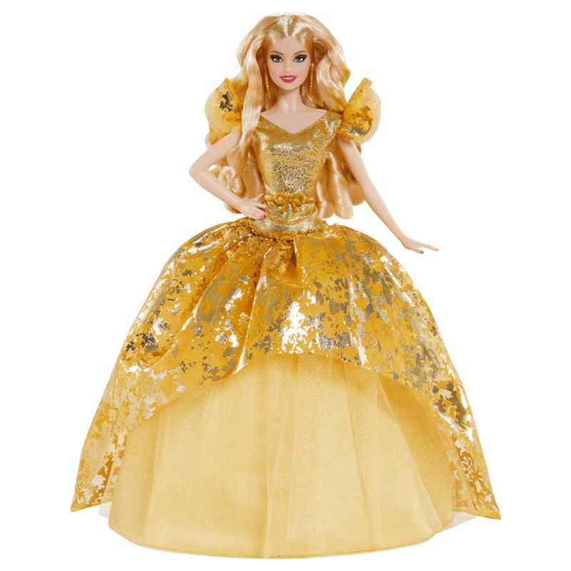 2020 Holiday Barbie Doll, Blonde Long Hair