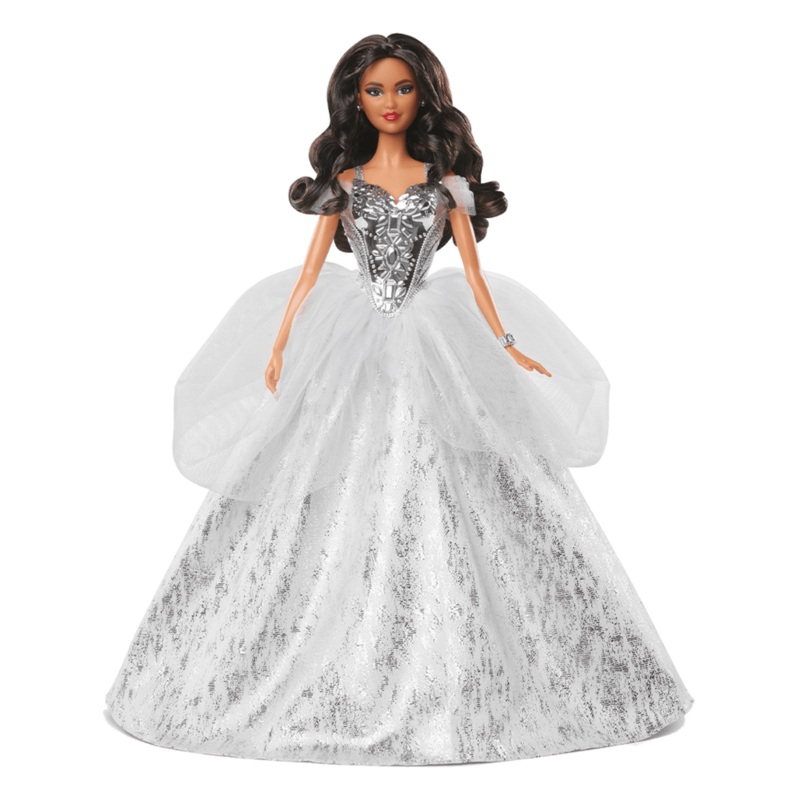 2021 Holiday Barbie Doll, Brunette Curly Hair Product