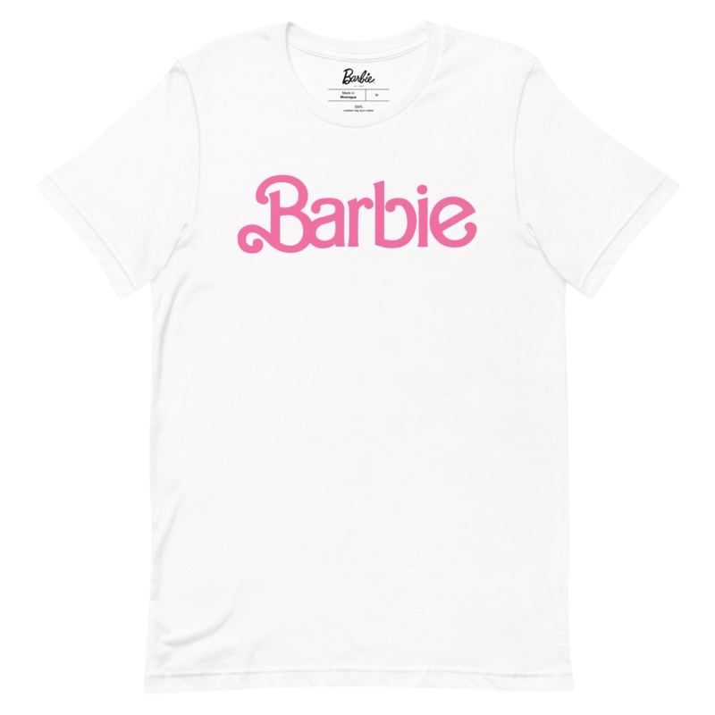 Barbie Classic Logo Unisex White T-Shirt