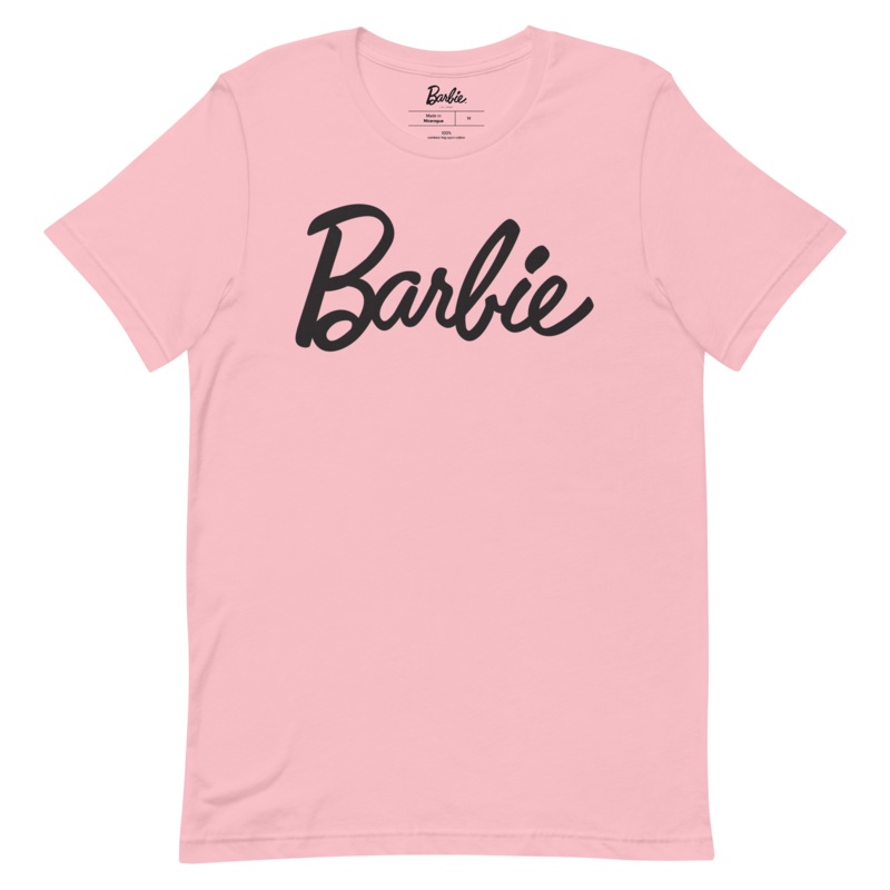 Barbie Script Logo Unisex Pink T-Shirt