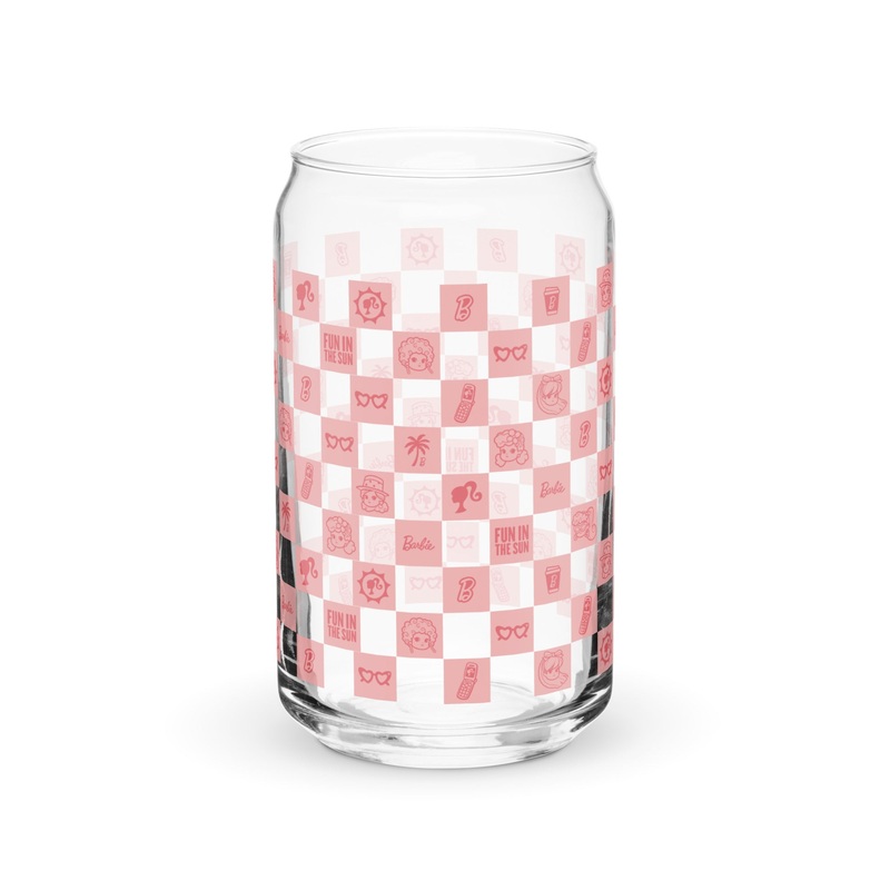 Barbie Checkerboard Icons Cutie Clear Glass