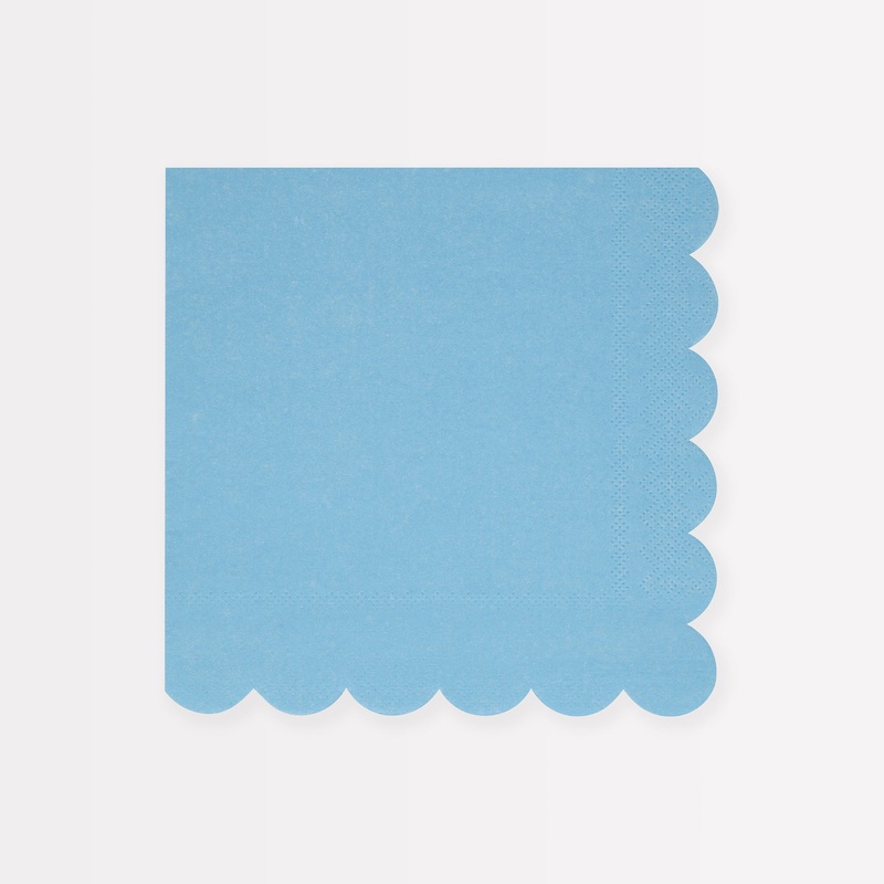 Cornflower Blue Large Napkins (x 16)