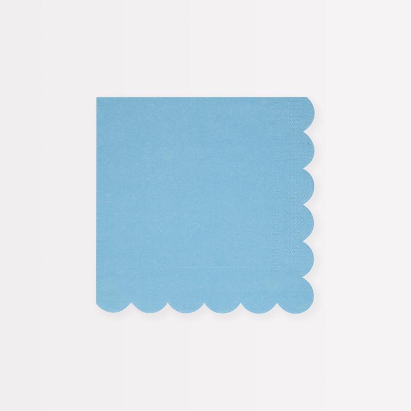 Cornflower Blue Small Napkins (x 16)
