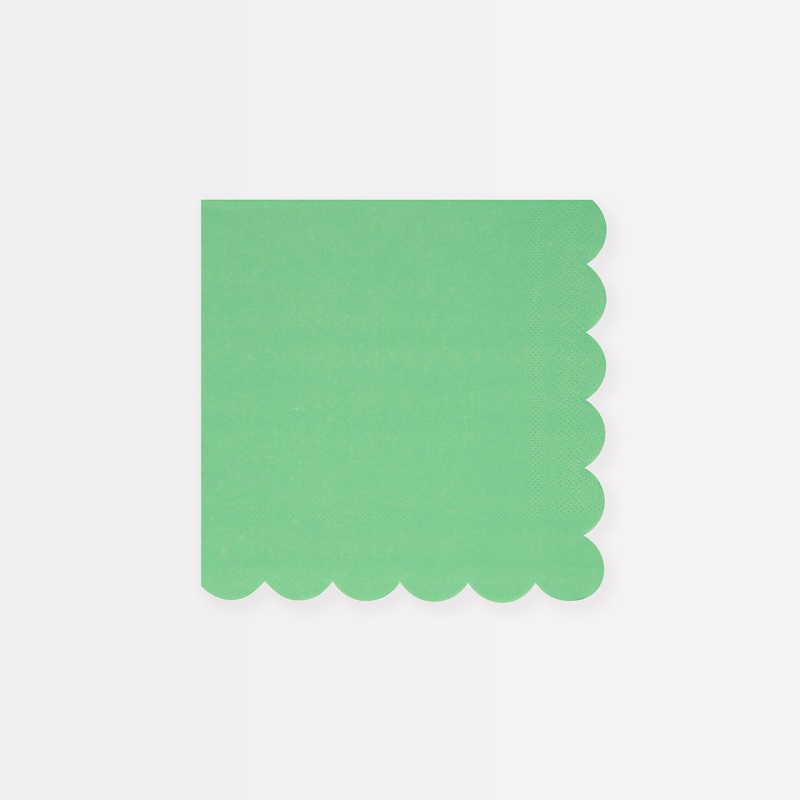 Emerald Green Small Napkins (x 16)