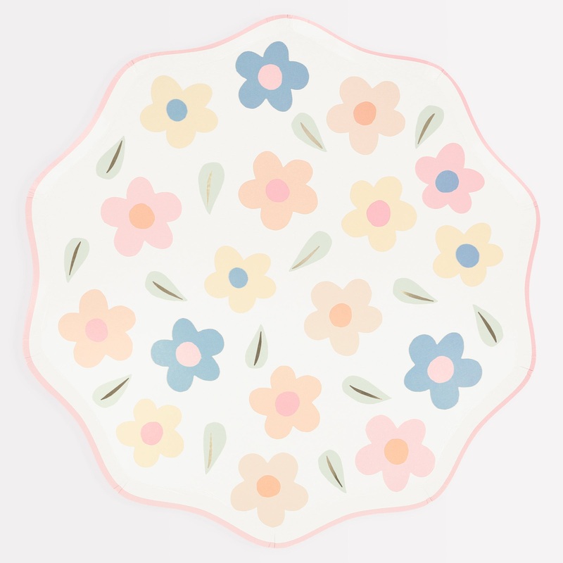 Happy Flowers Dinner Plates (x 8)