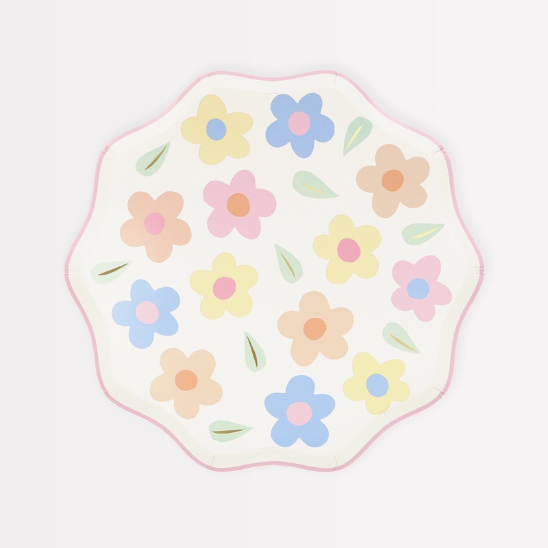 Happy Flowers Side Plates (x 8)