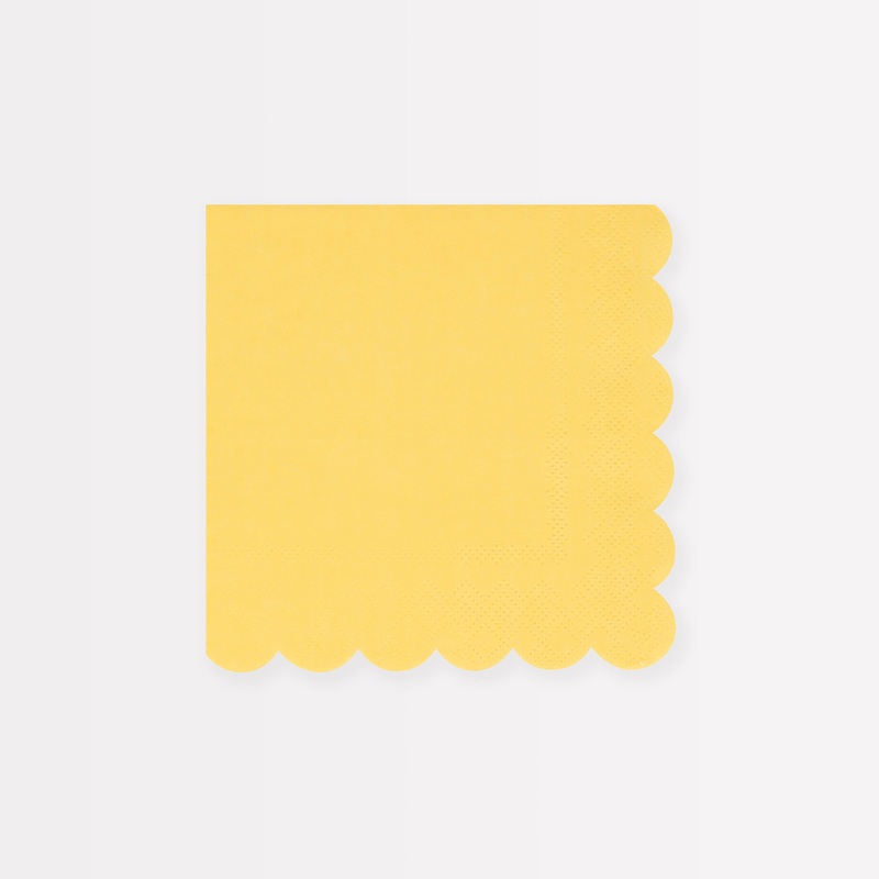 Lemon Sherbet Small Napkins (x 16)