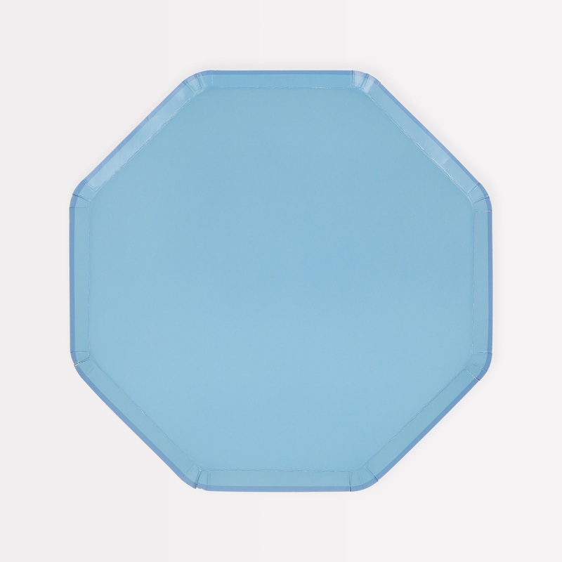 Cornflower Blue Side Plates (x 8)