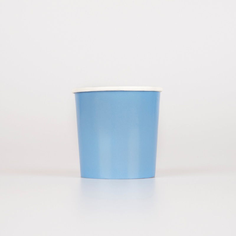 Cornflower Blue Tumbler Cups (x 8)