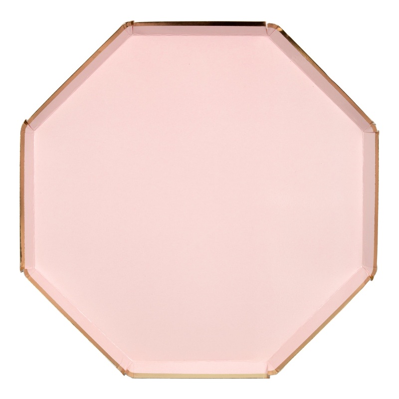 Dusky Pink Dinner Plates (x 8)