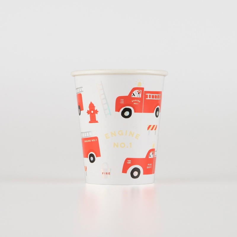 Fire Truck Cups (x 8)