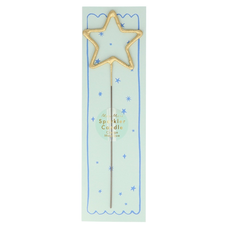 Gold Sparkler Star Candle