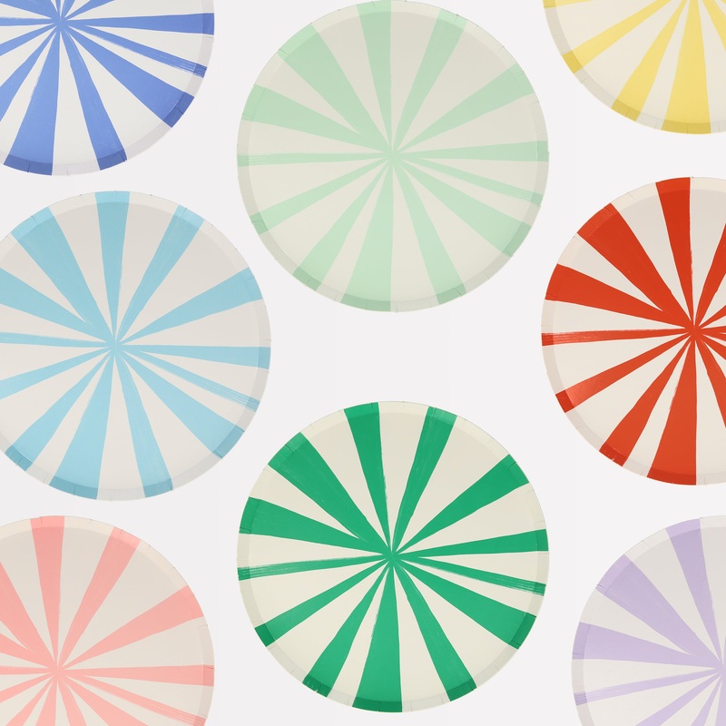 Mixed Stripe Side Plates – Big Multipack (x 48)