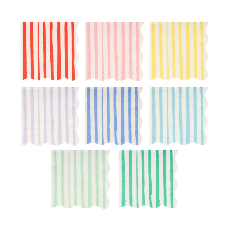 Mixed Stripe Small Napkins – Big Multipack (x 100)