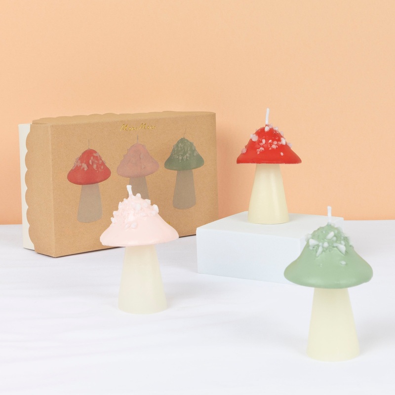 Mushroom Candles (x 3)