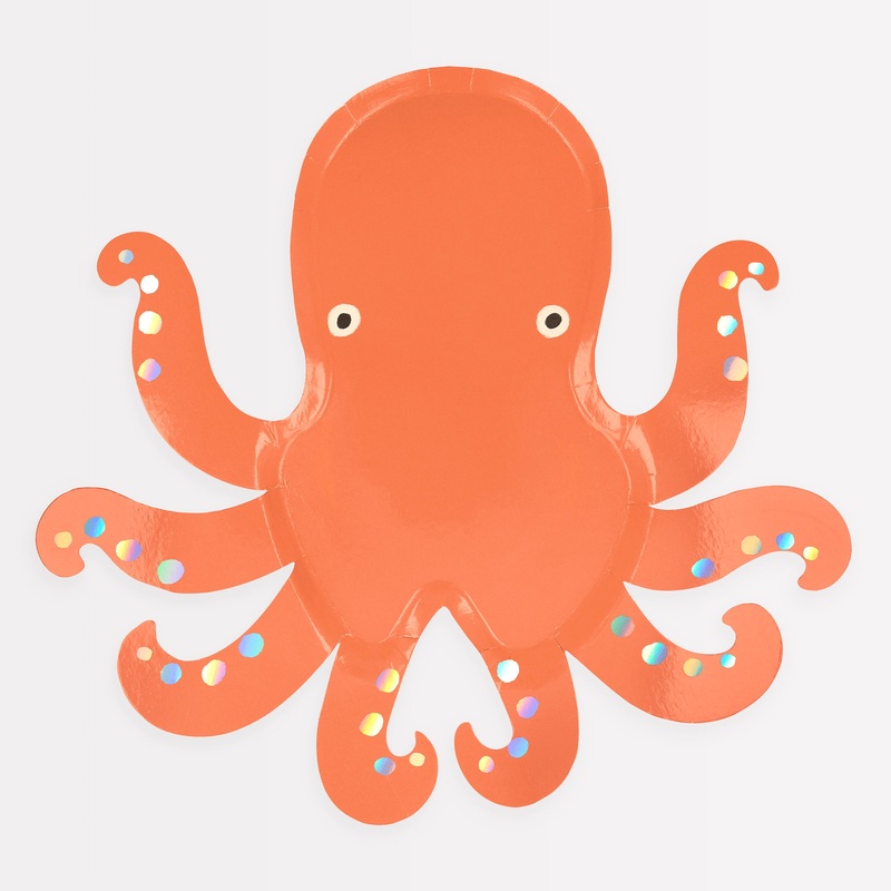 Octopus Plates (x 8)