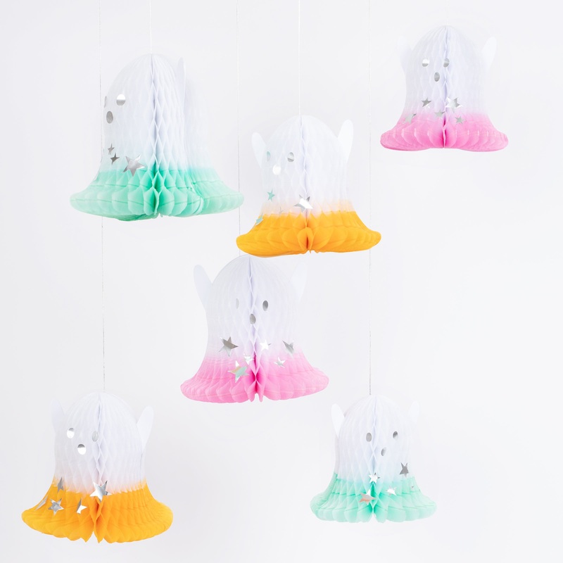 Ombr Ghost Hanging Decorations (x 6)