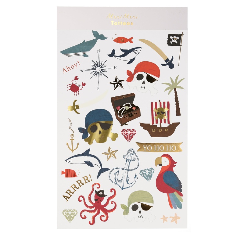 Pirate Tattoo Sheets (x 2 sheets)