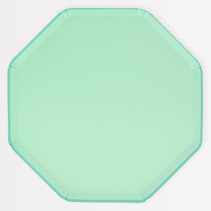 Sea Foam Green Dinner Plates (x 8)