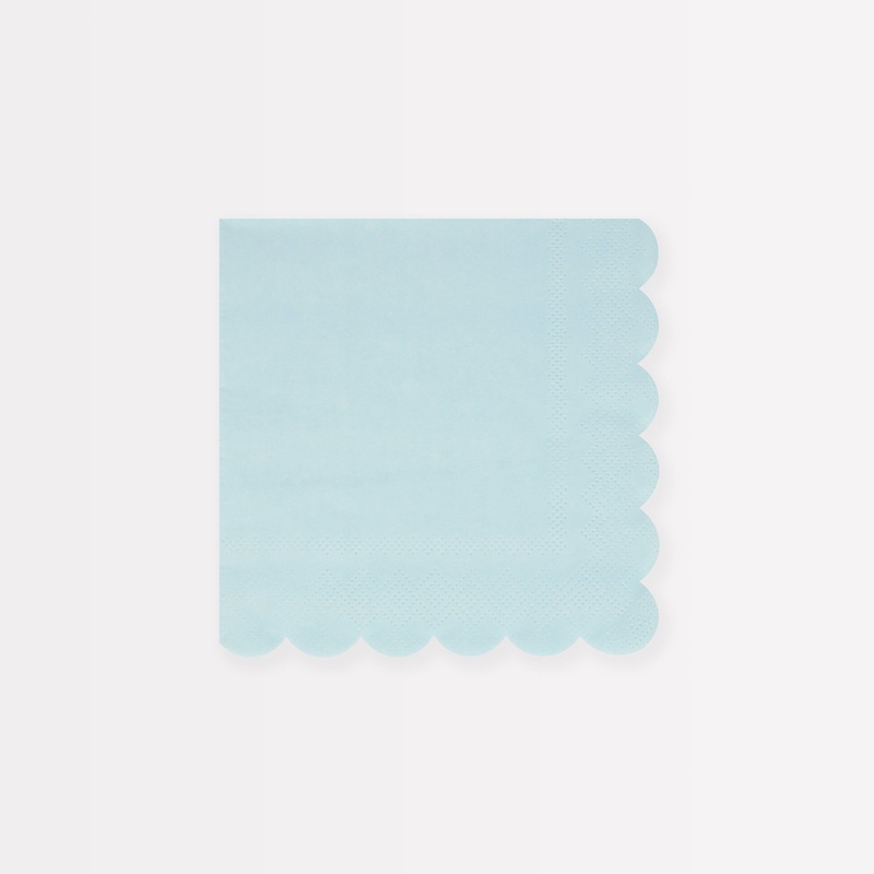 Summer Sky Blue Small Napkins (x 16)