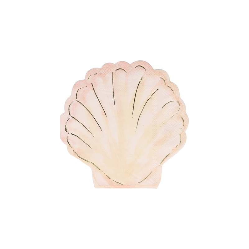 Watercolor Clam Shell Napkins (set of 16)
