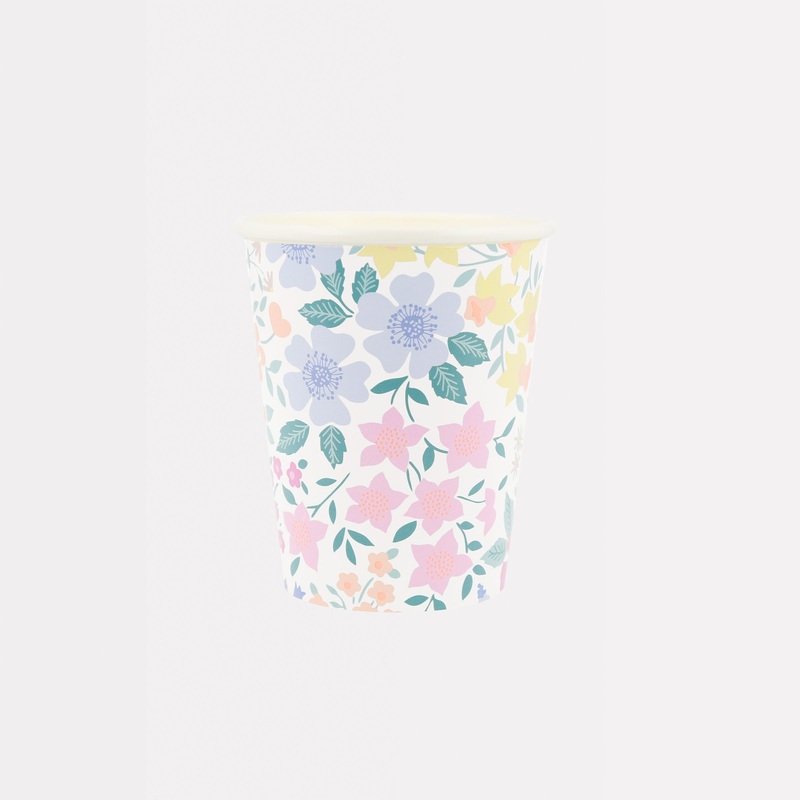 Cottage Garden Cups (x 8)