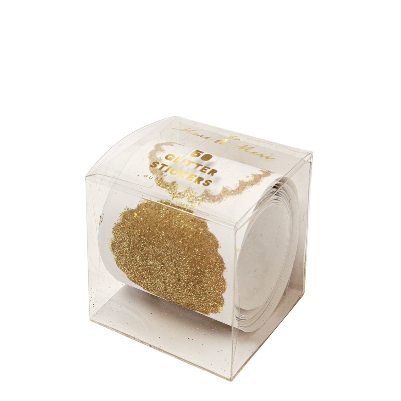 Gold Glitter Stickers (x 50)