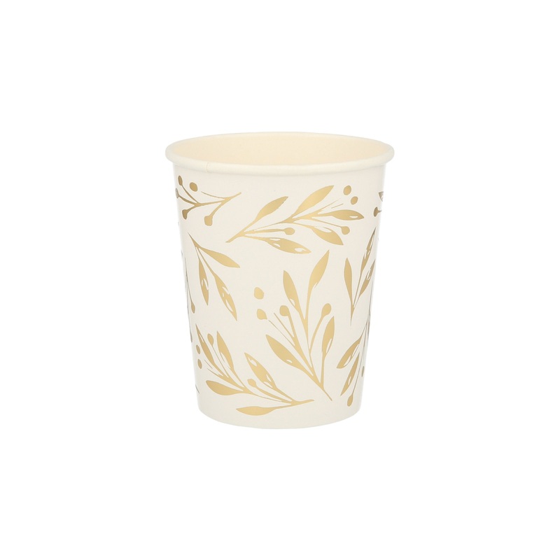 Gold Leaf Cups (x 8)