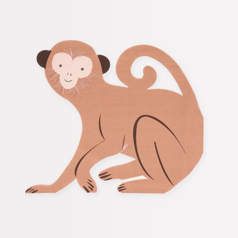 Monkey Napkins (x 16)