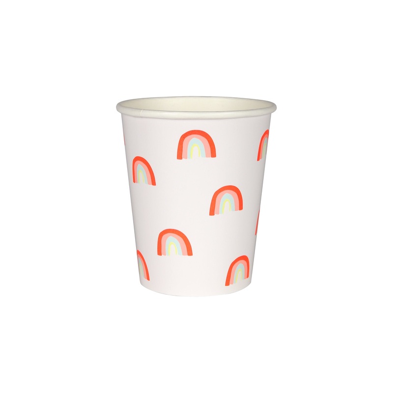 Neon Rainbow Party Cups (x 12)