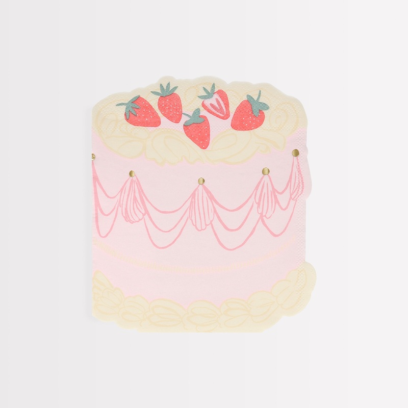 Pink Cake Napkins (x 16)