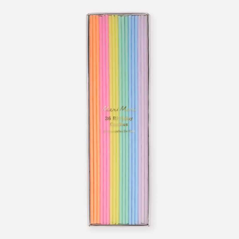 Super Skinny Mixed Candles (x 36)