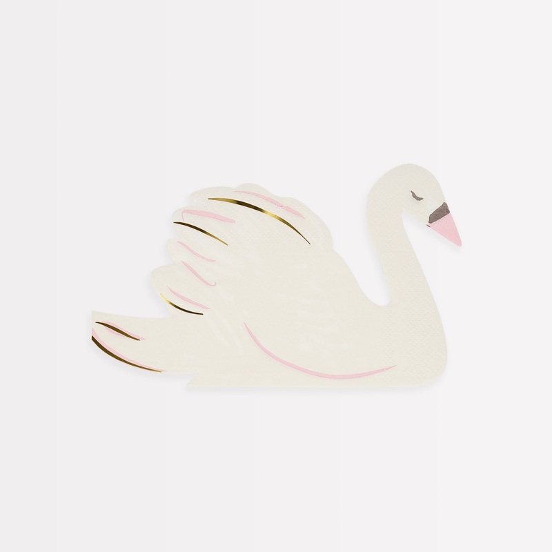 Swan Shaped Napkins (x 16)
