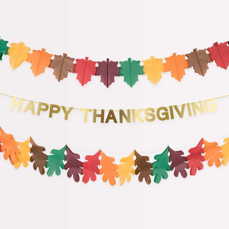 Tissue Paper Thanksgiving Garland Set