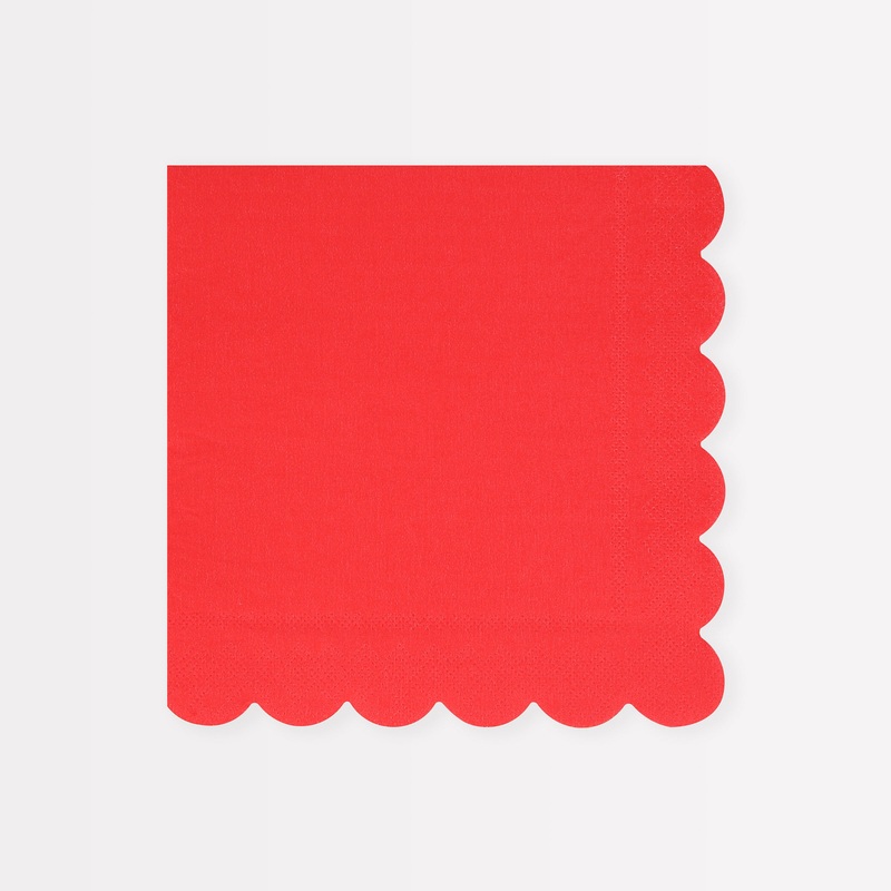Berry Red Large Napkins (x 16)