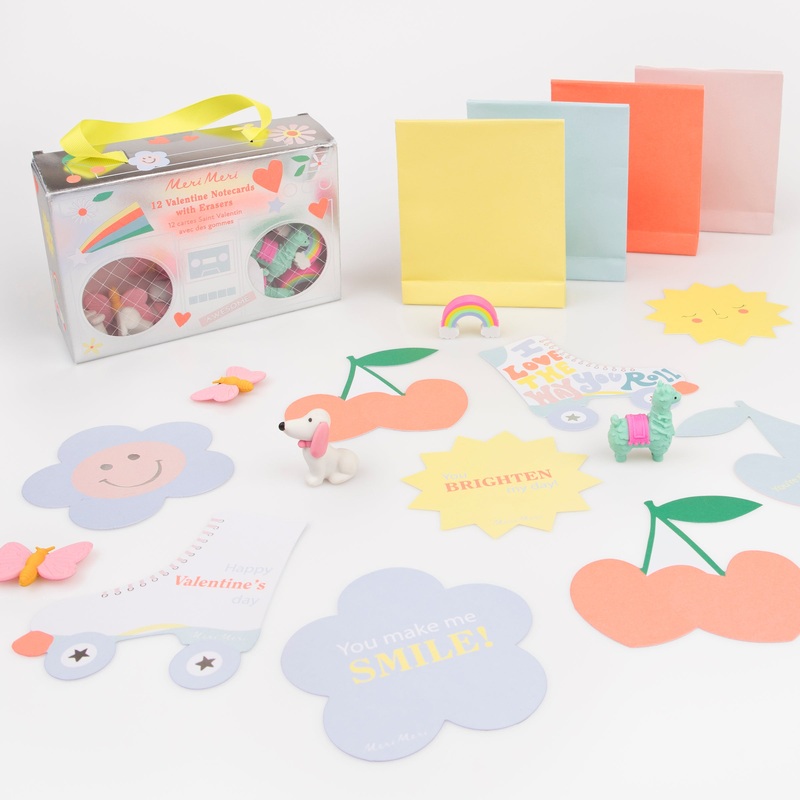 Boom Box Kids Valentine’s Cards & Erasers Set (x 12)