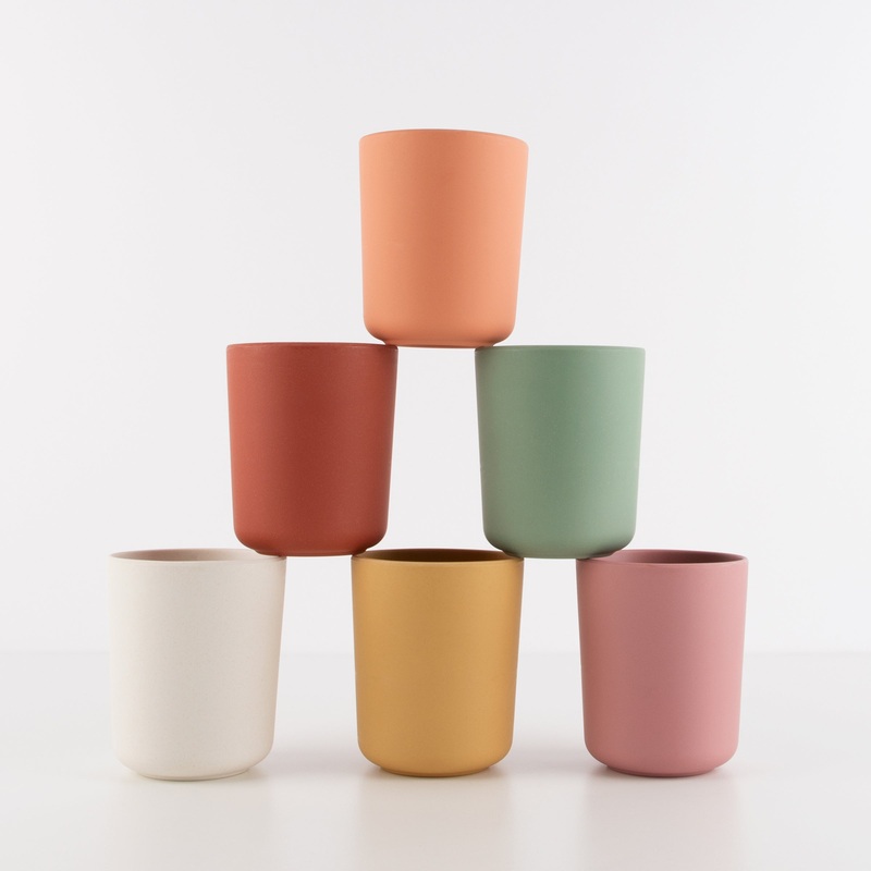 Earthy Reusable Bamboo Cups (x 6)